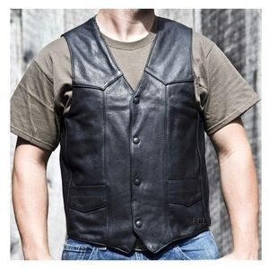 FOX CREEK Size 50L Men’s Classic Motorcycle Vest